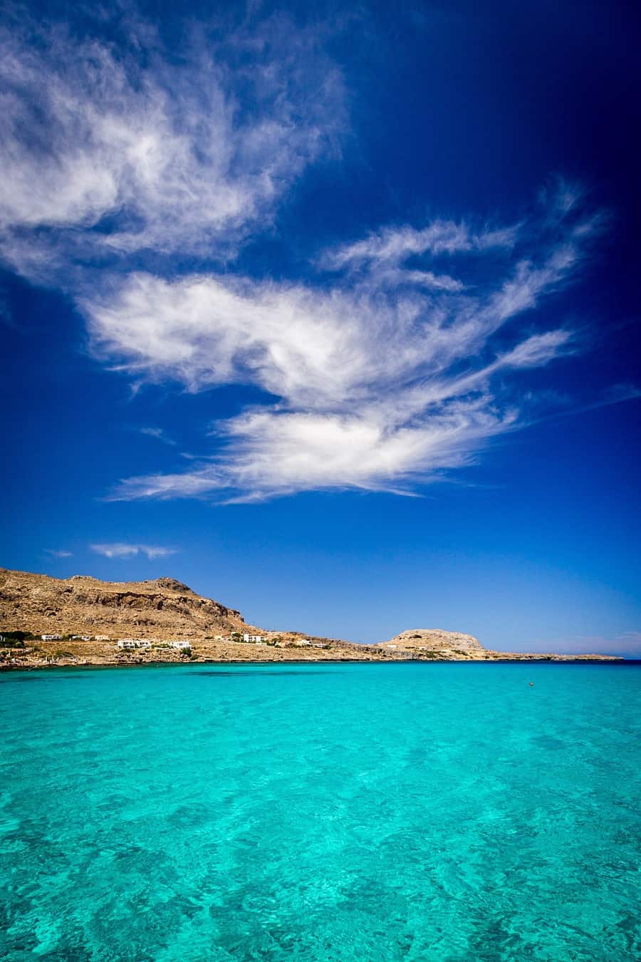  The aquamarine sea in Navarone Bay, Rhodes, Greece, by Rick McEvoy landscape photographer   