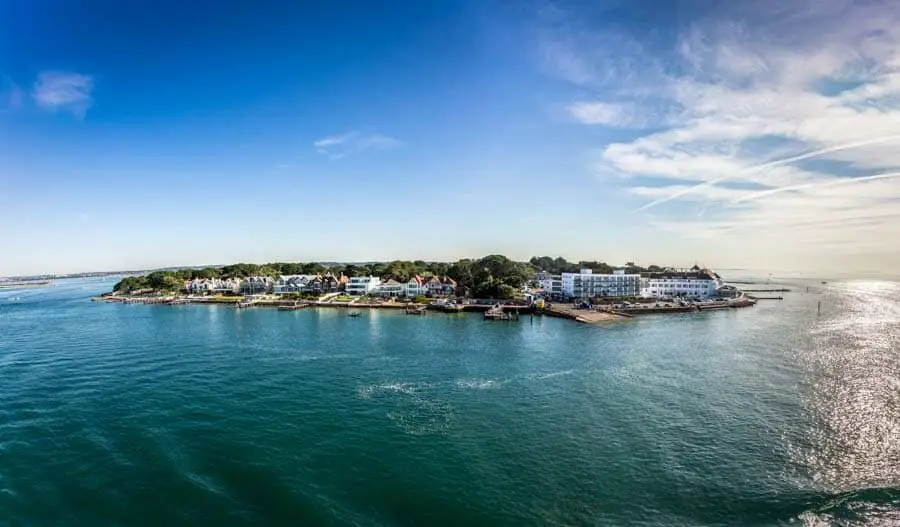  Sandbanks in Poole photographed from the Barfleur Brittany ferry 