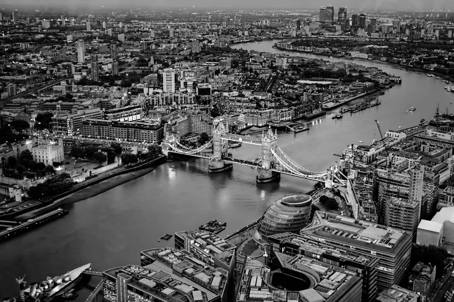  Tower Bridge viewed from the London Shard 