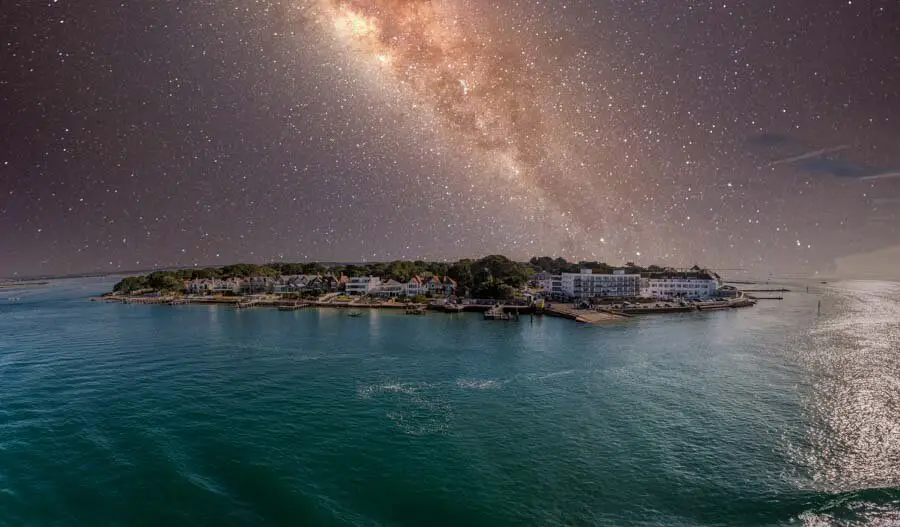  Photo of Sandbanks with the Galaxy 1 sky added 