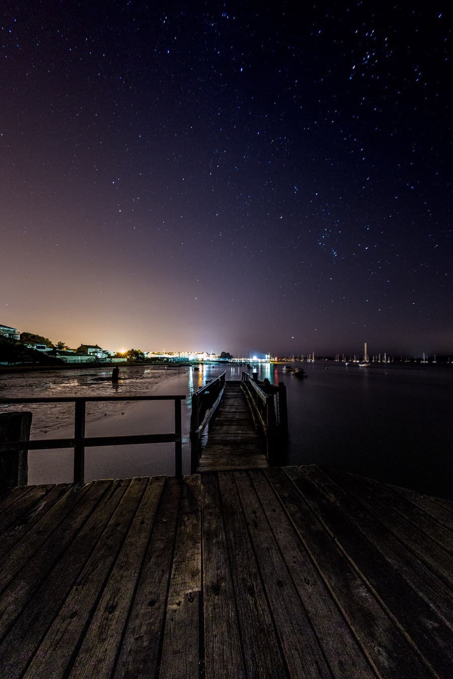  The view towards Poole Port at night from Hamworthy 