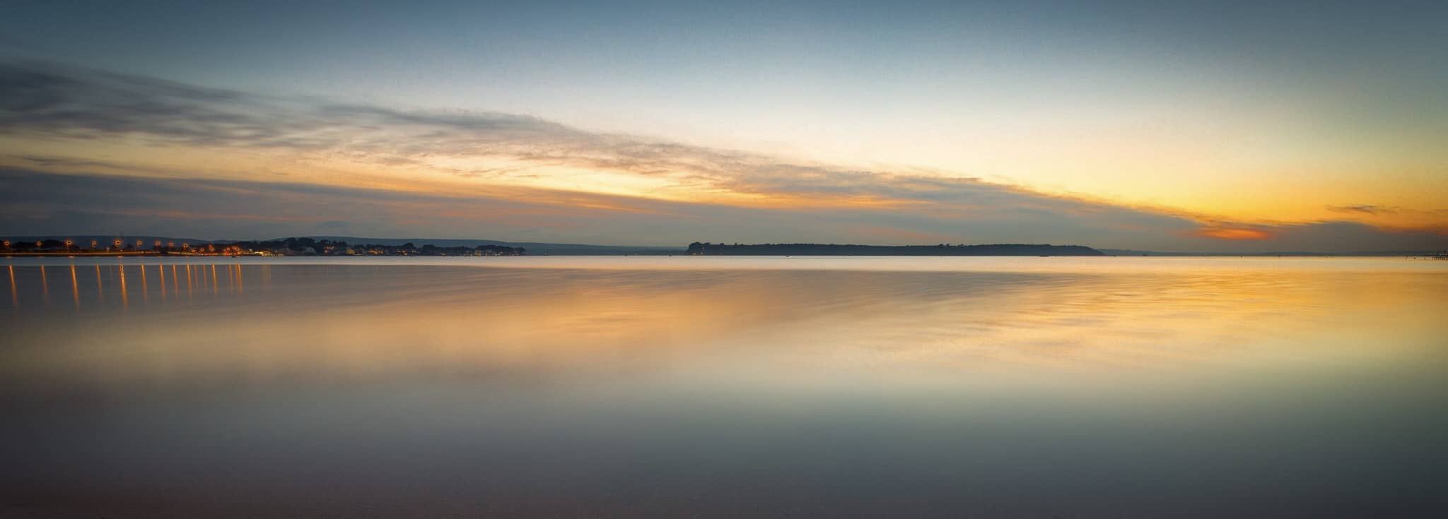  Panoramic sunset picture of Brownsea Island 