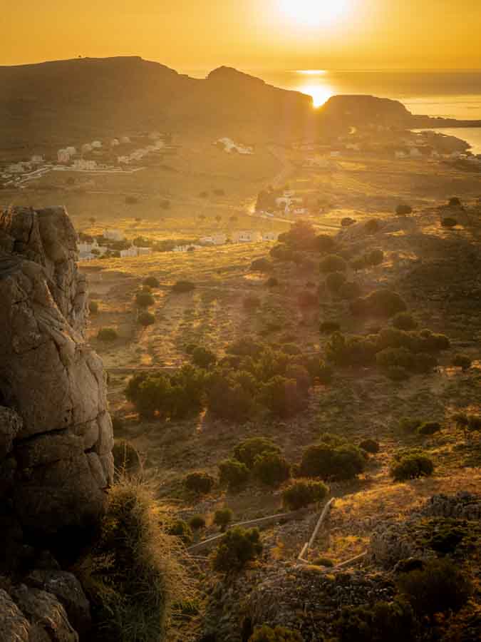 This is the view looking towards Lindos as the sunrises. The photo was taken from the top of the hill in Pefkos by the Prophet Elias Church. This is one of my favourite sunrise locations for obvious reasons!