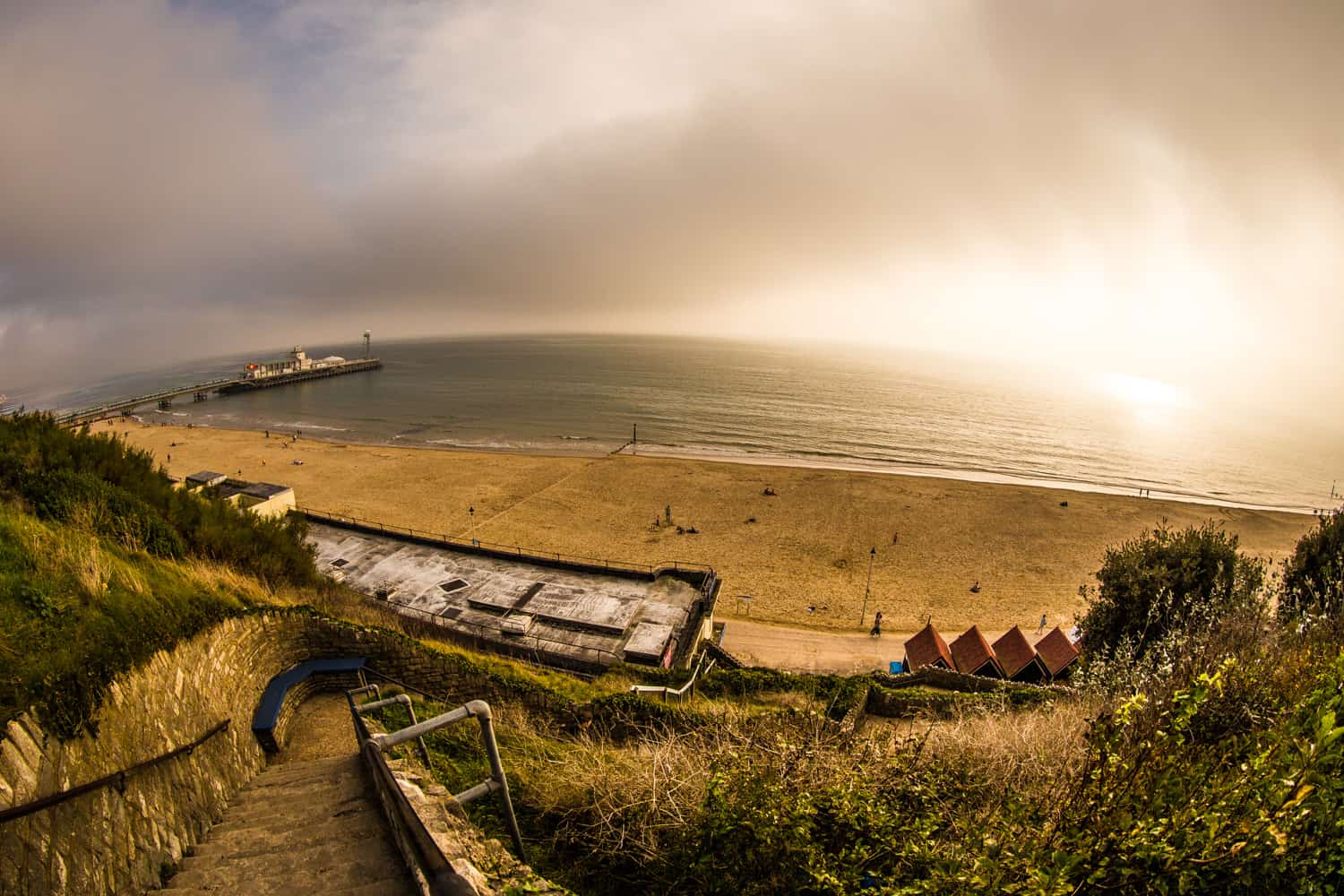  The pier and beach photographed from above by Bournemouth Photographer Rick McEvoy 