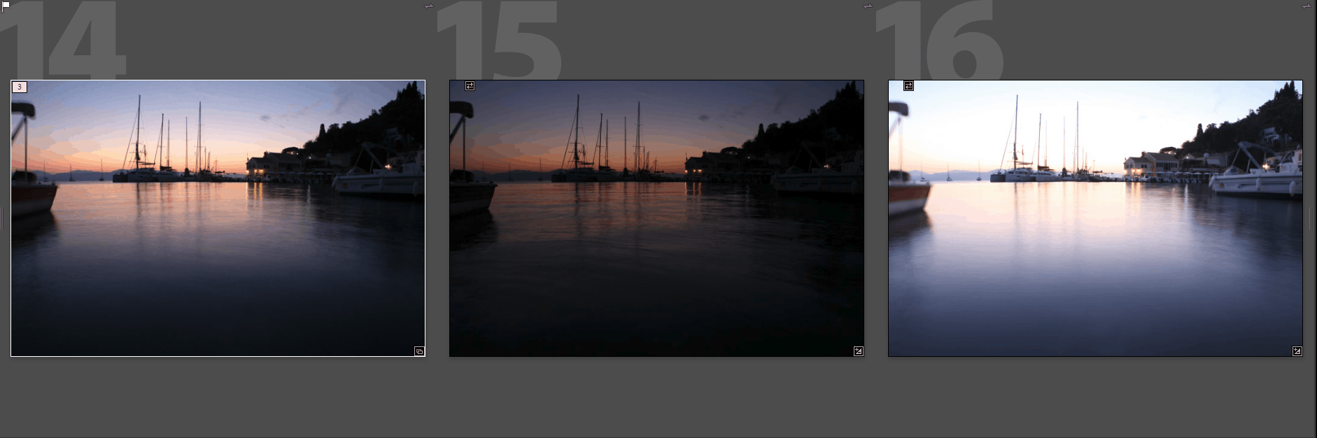  Auto bracketing images viewed in Lightroom 