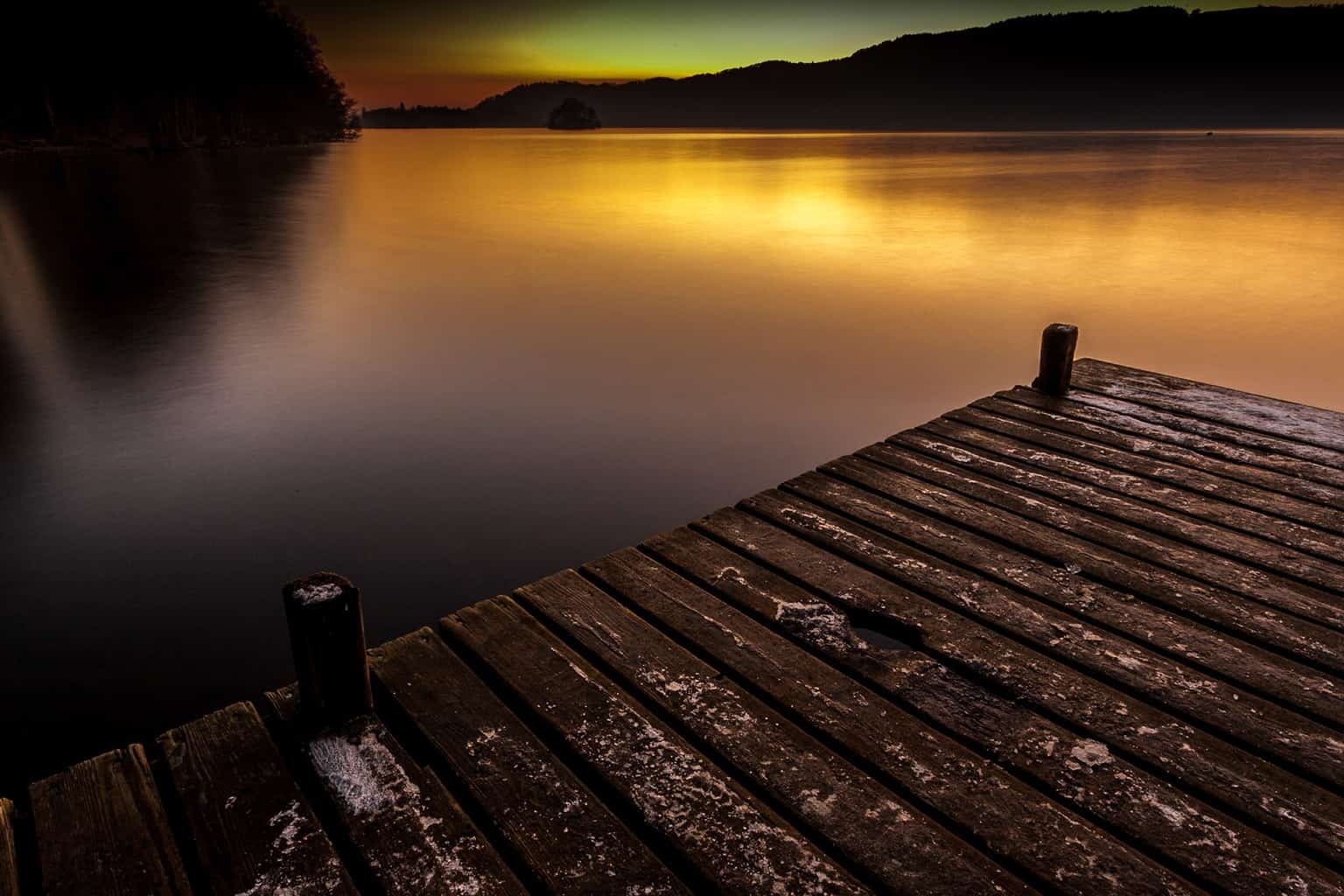  Lake Windermere at sunset - the original composition 