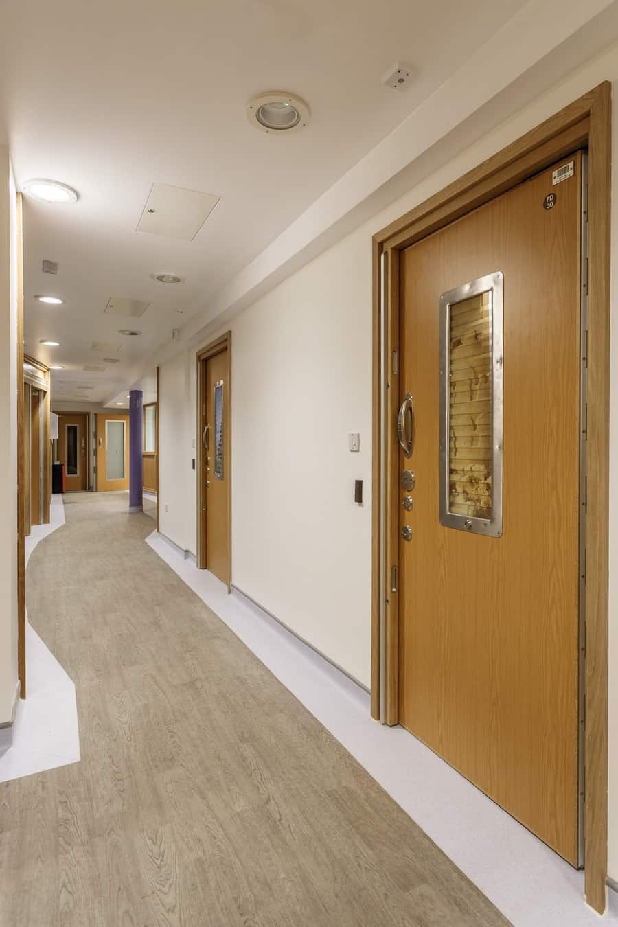  One of the corridors in the refurbished ward in the hospital 