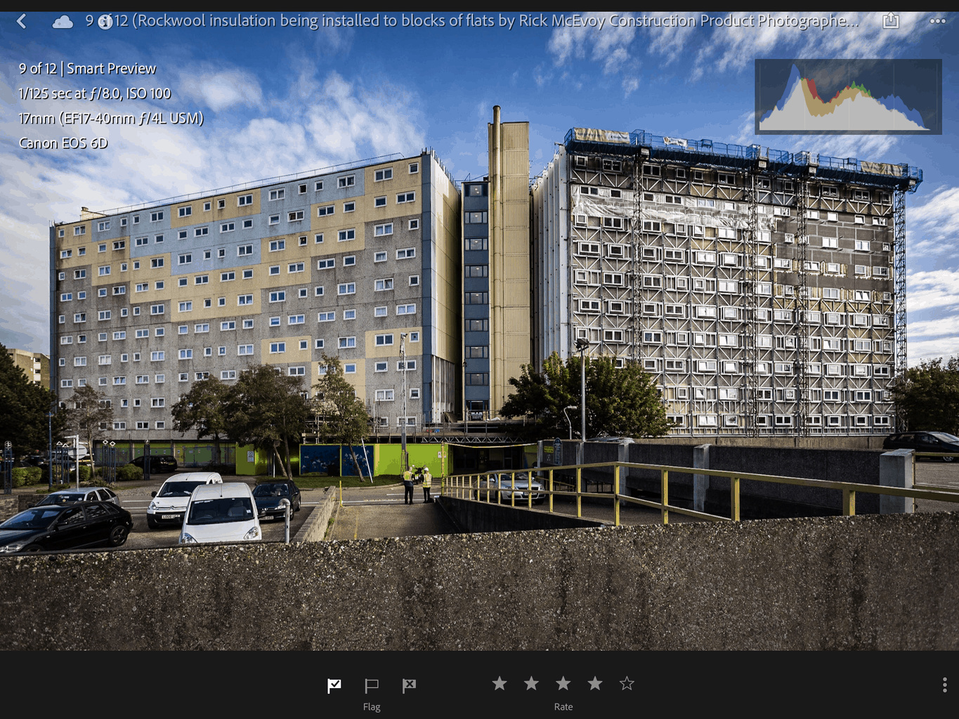 Screenshot of a construction product image in Lightroom Mobile on my iPad Pro 