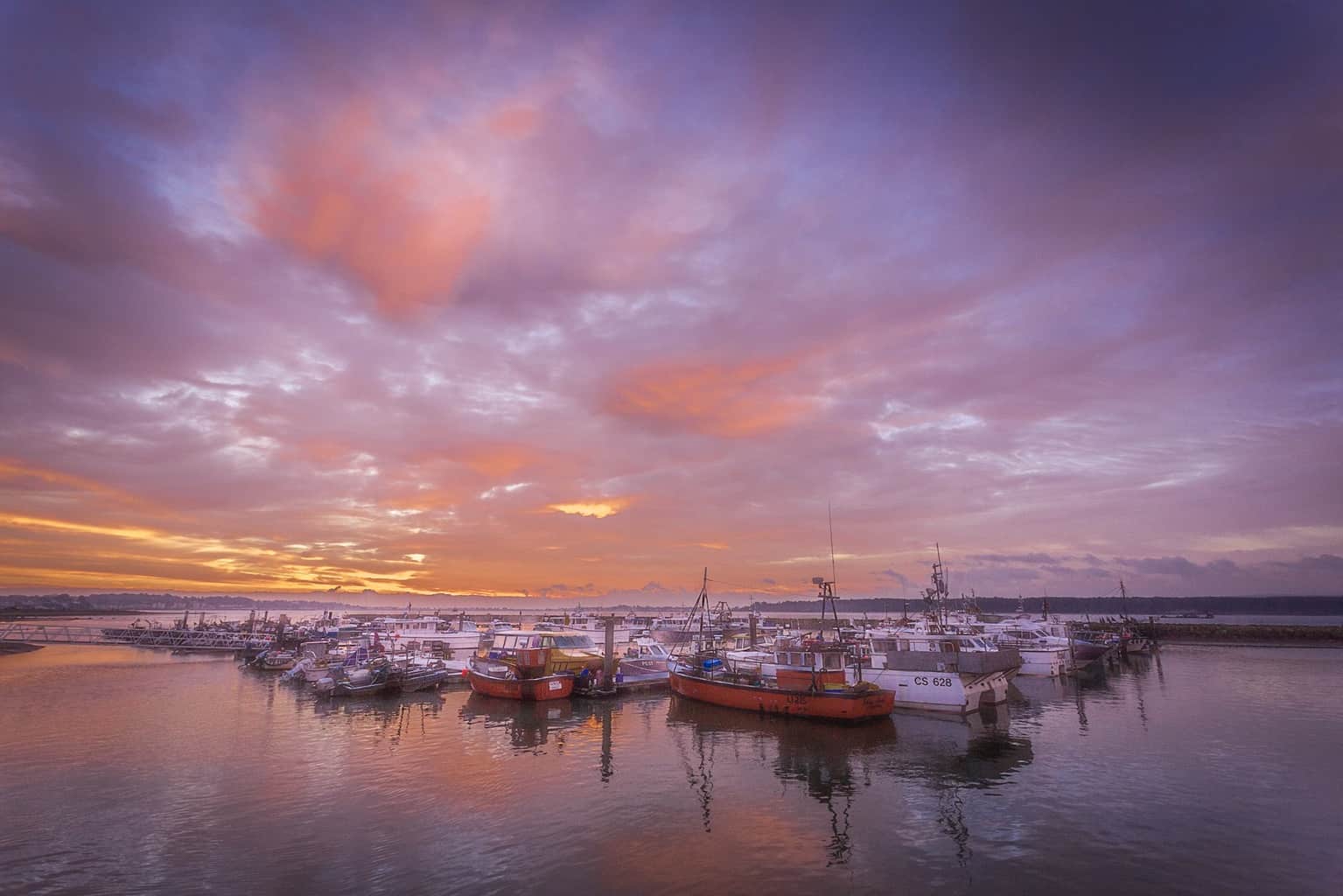  Poole Quay boats at sunrise by Rick McEvoy Photography in Dorset 