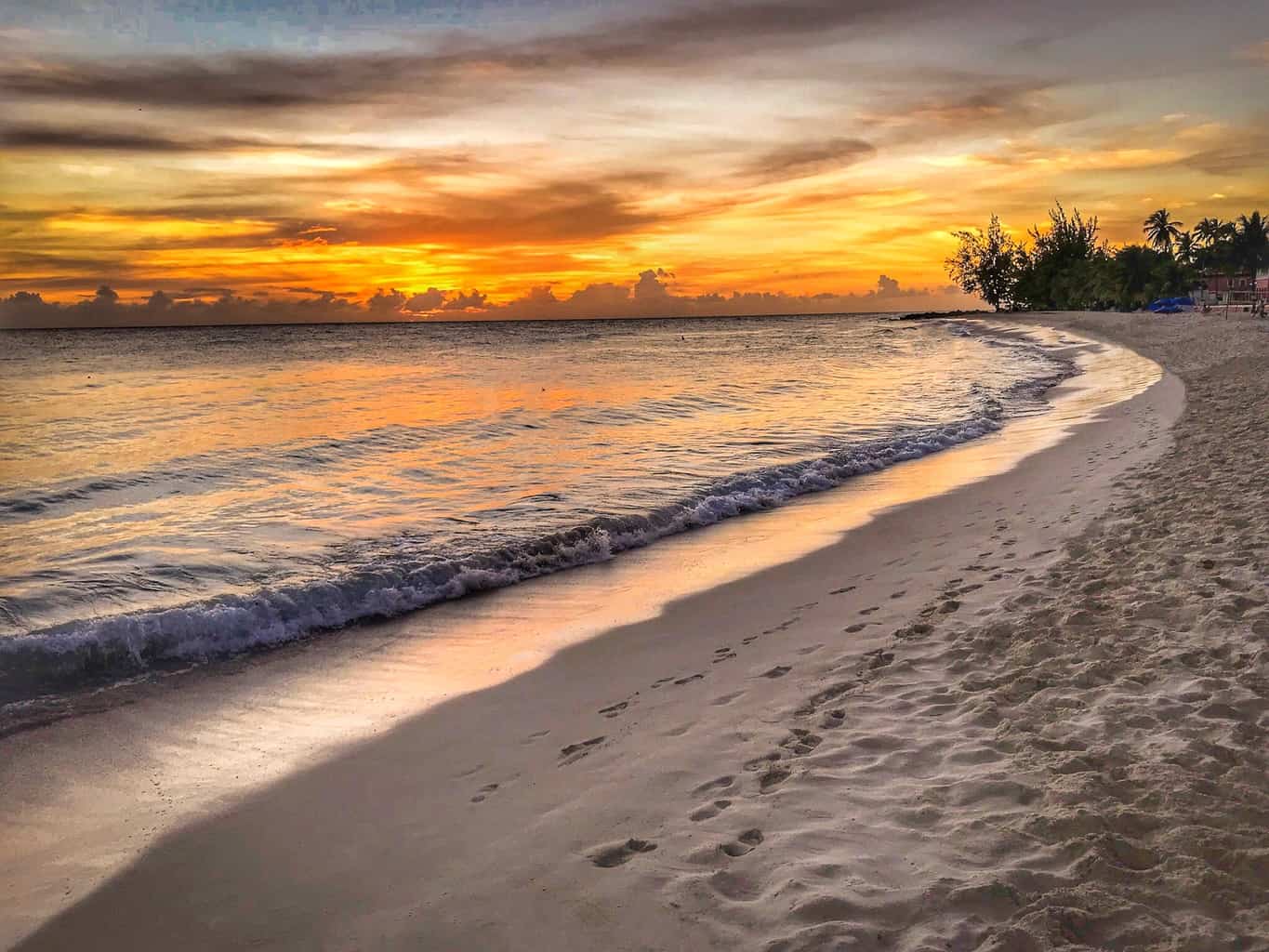 Alternative edits of this sunset picture of Dover Beach in Barbados ...