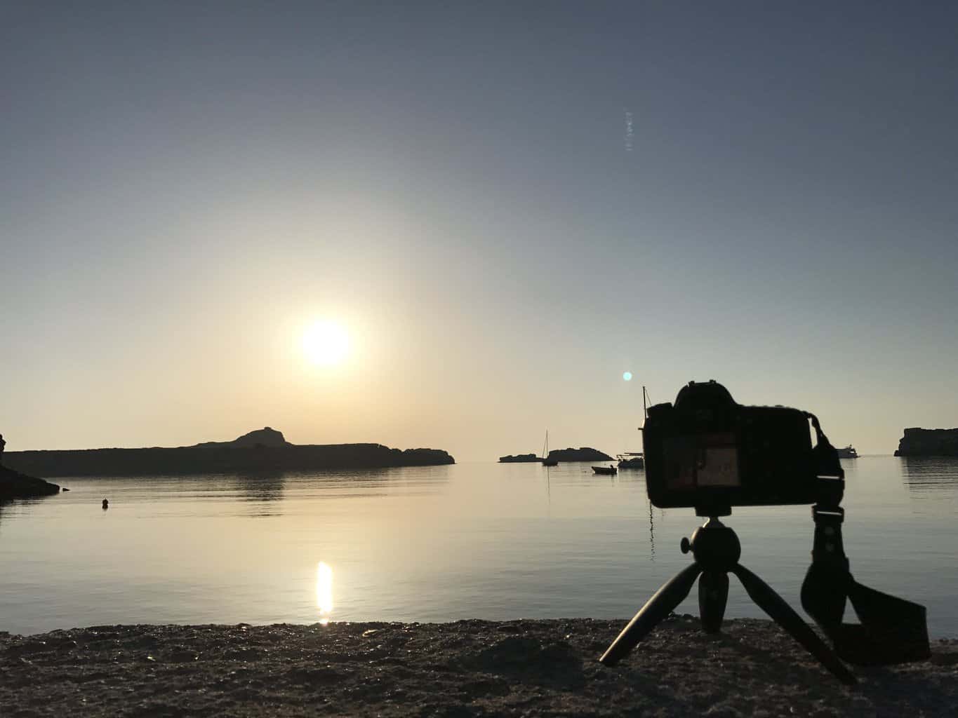  Sunrise at Lindos Beach by me, travel photographer Rick McEvoy 