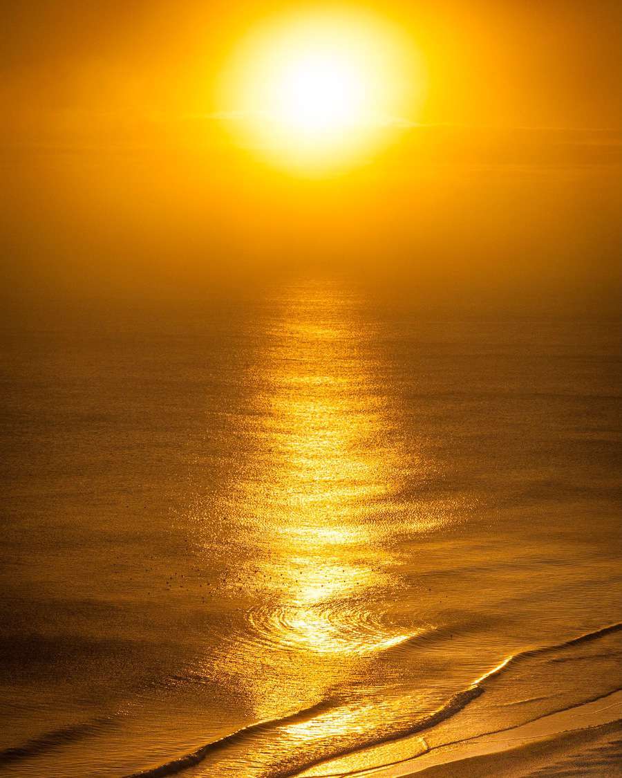  Golden sunshine on the beach by Rick McEvoy Bournemouth Photographer   