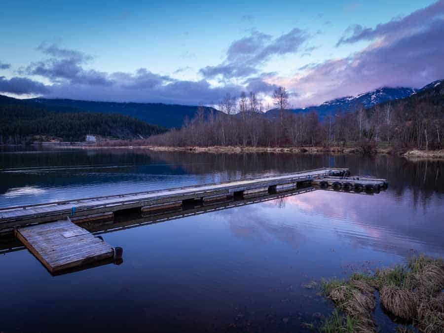 Lake at dusk, British Columbia, Canada
