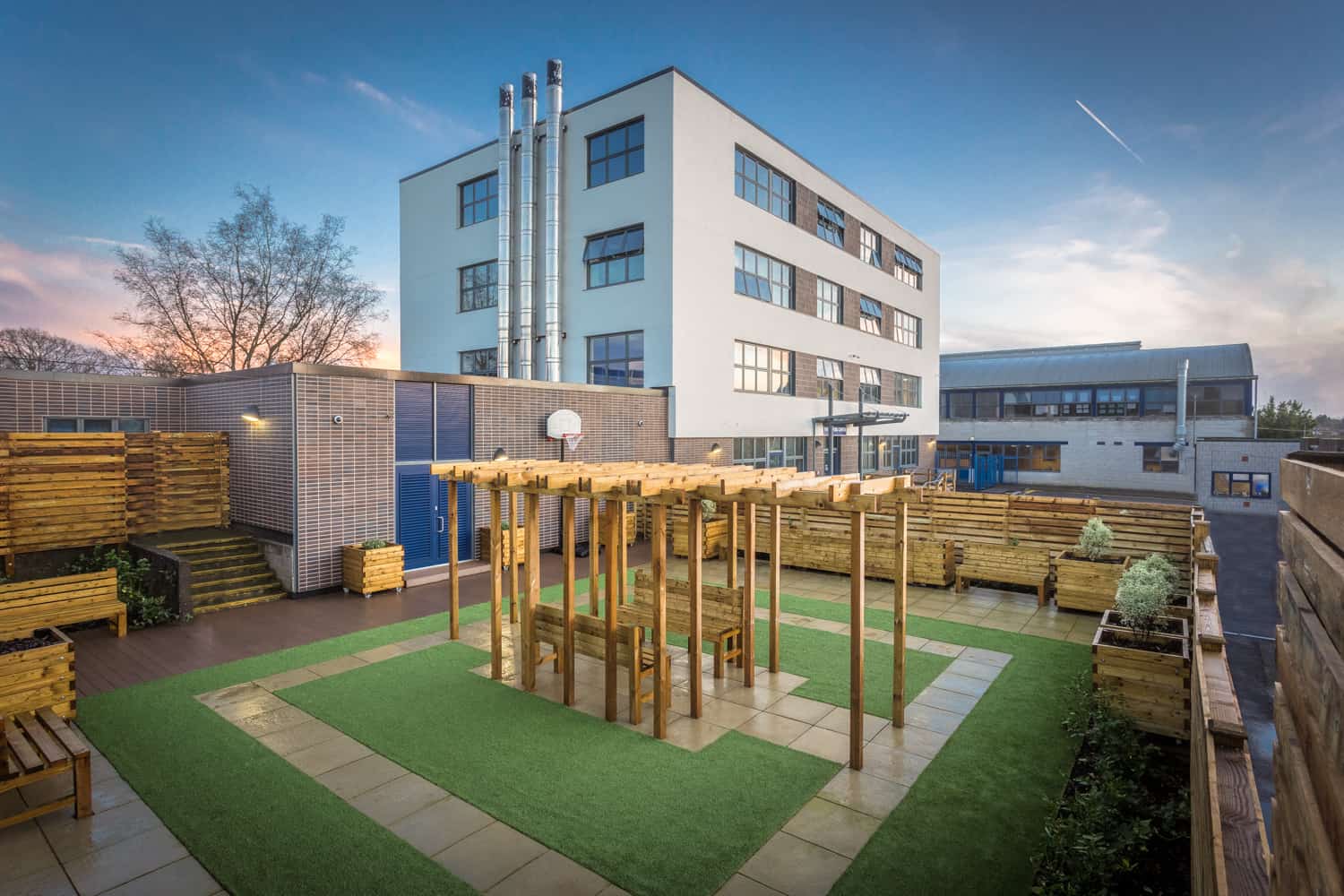  Photograph of a refurbished bulding at Horndean Technology College in Hampshire 