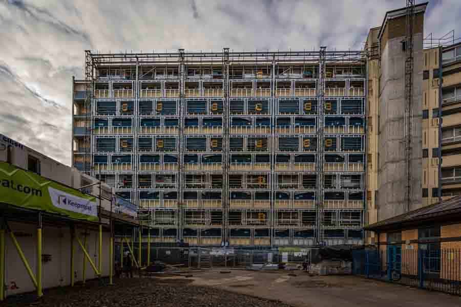  Scaffolding in Portsmouth by construction photographer Rick McEvoy 