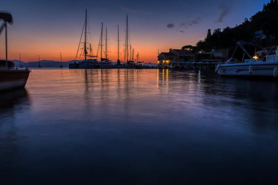  Sunrise in Loggos on the Greek Island of Paxos 