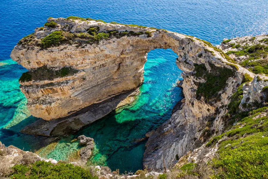  Tripitos Arch on the Greek Island of Paxos 