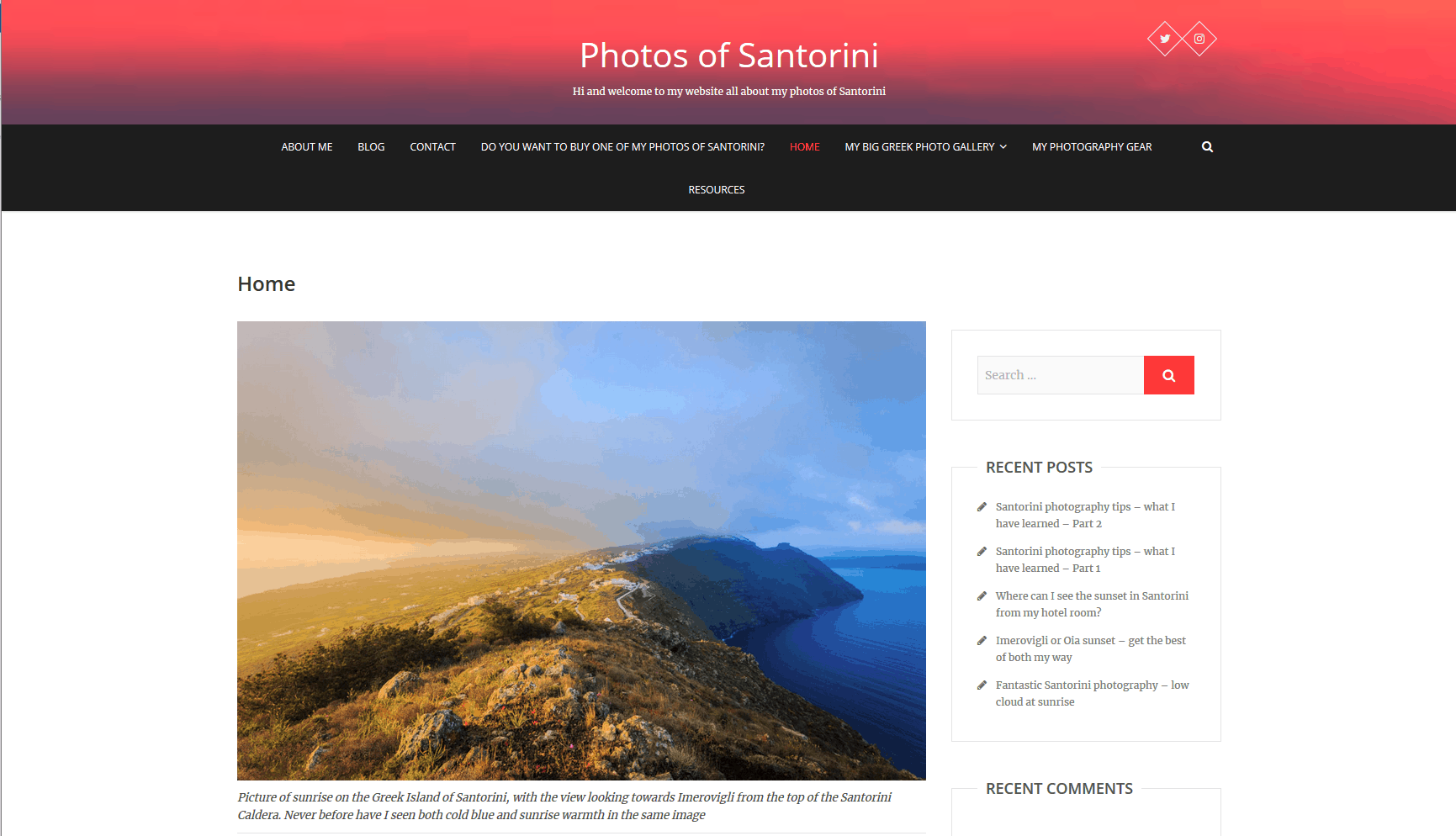  Photos of Santorini website 