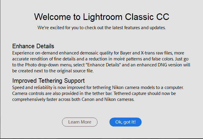 lightroom classic updates