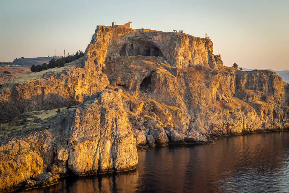 The Acropolis of Rhodes at sunrise by Rick McEvoy Photography